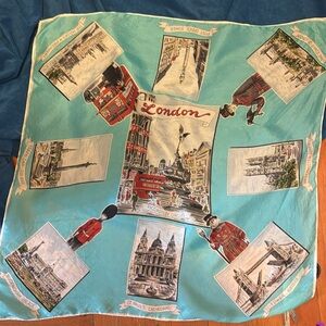 London Themed silk scarf